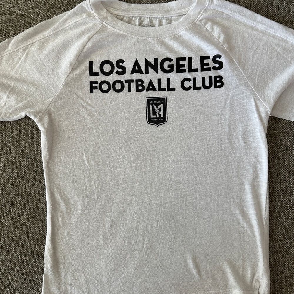 WOMENS LAFC CREWNECK WHITE TEE